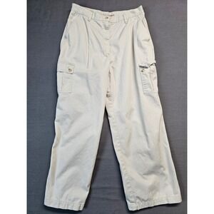 AVENUE CHINOS Women's Beige Cargo Pants Size 16 Cotton Relaxed Fit